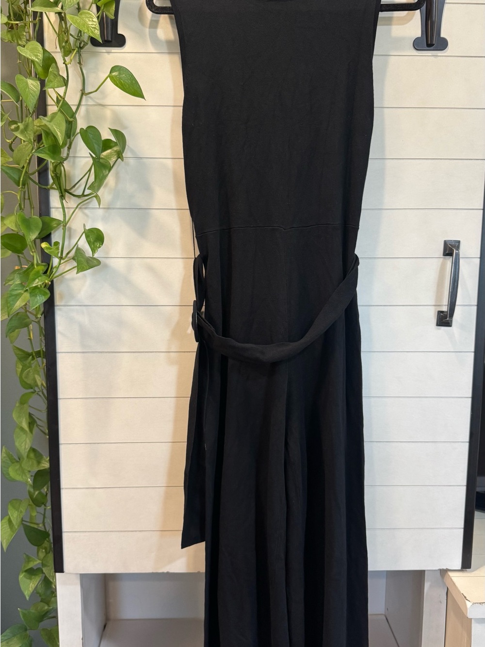 Altar'd State Black Sleeveless Belted Jumpsuit